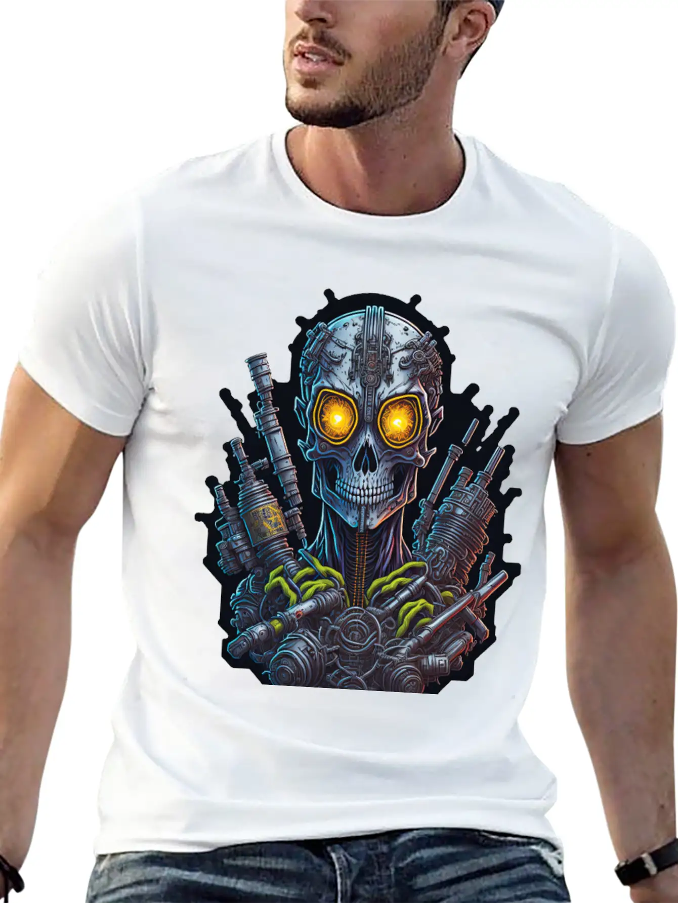 Cyborg 40 Stylish Everyday T-Shirt – Unisex Basic Cotton Tee