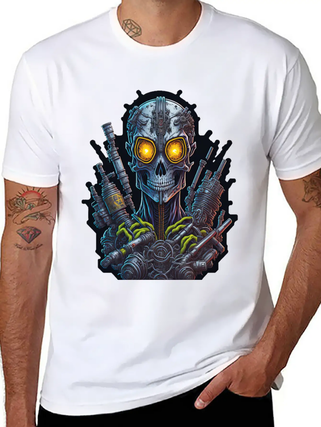 Cyborg 40 Stylish Everyday T-Shirt – Unisex Basic Cotton Tee