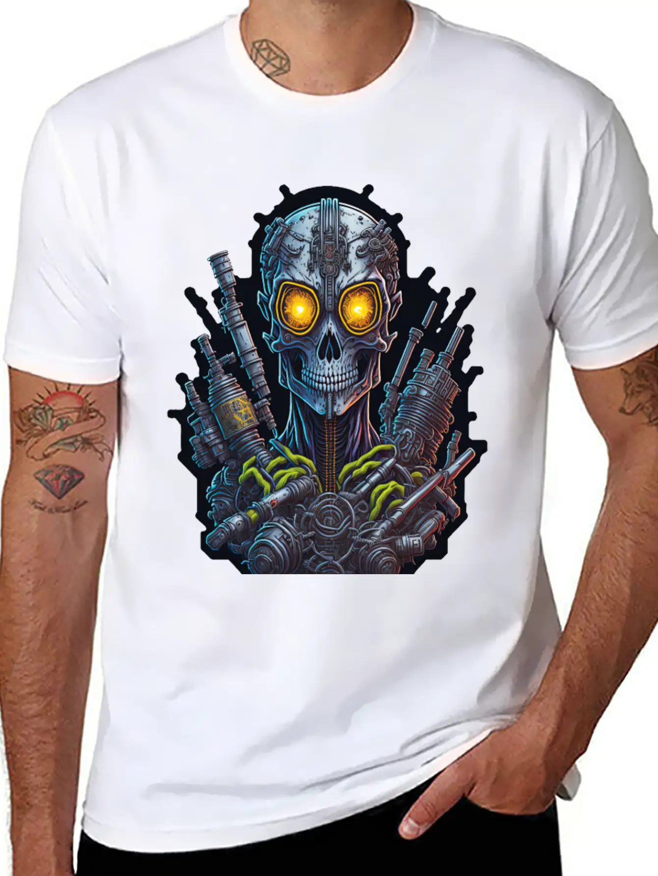 Cyborg 40 Stylish Everyday T-Shirt – Unisex Basic Cotton Tee