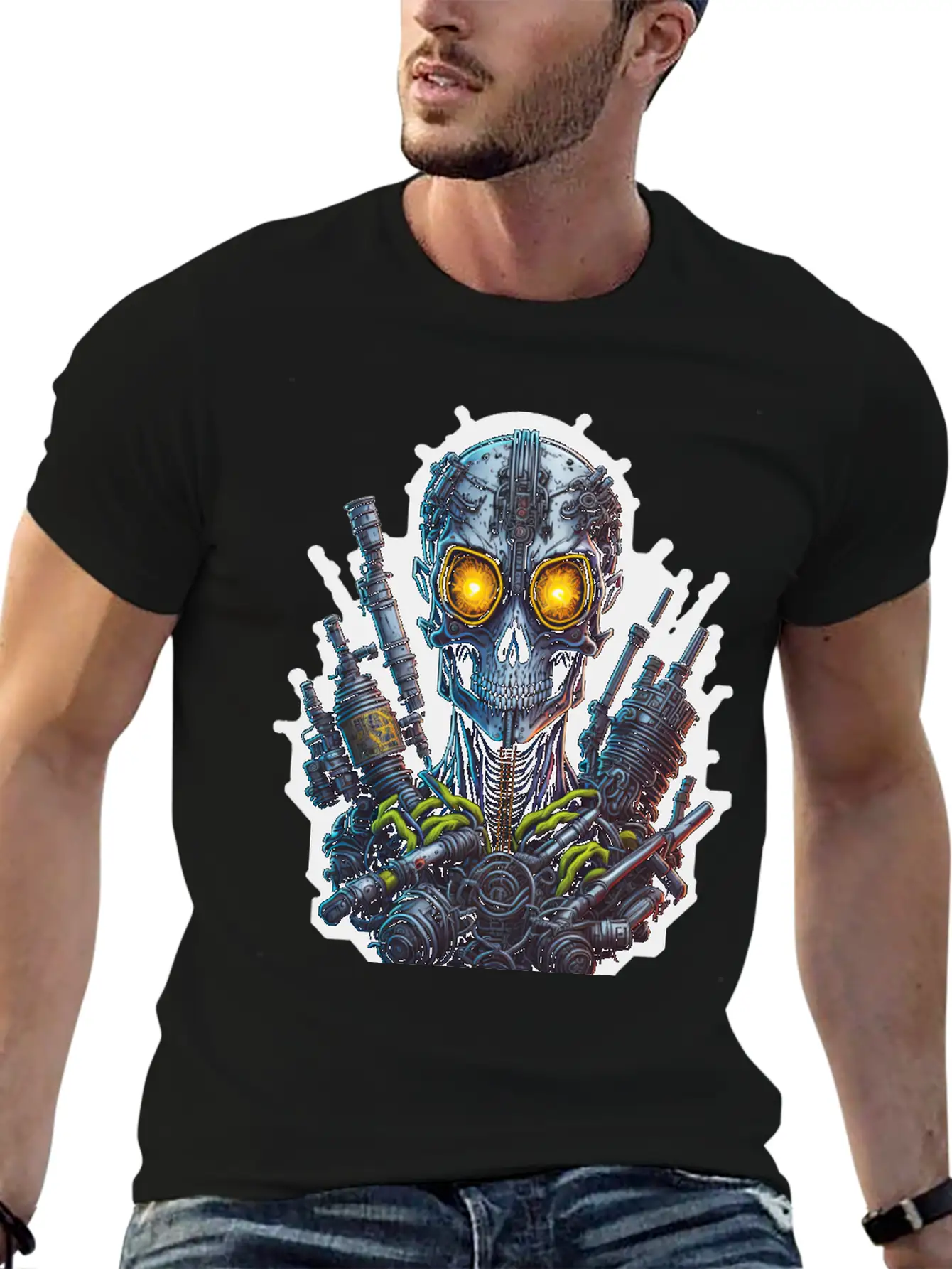 Cyborg 40 Stylish Everyday T-Shirt – Unisex Basic Cotton Tee