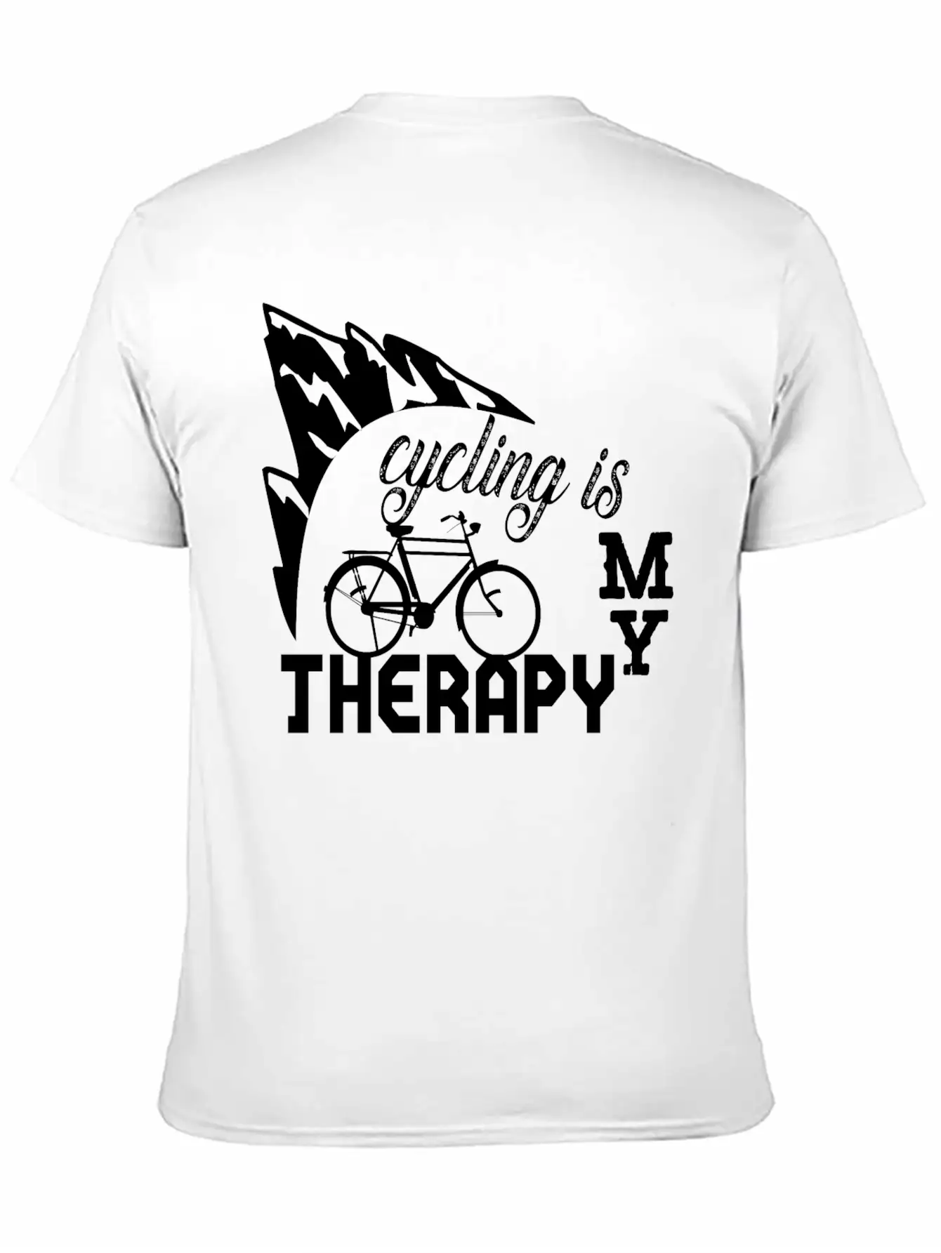 Cycling Is My Therapy Stylish Everyday T-Shirt – Unisex Basic Cotton Tee
