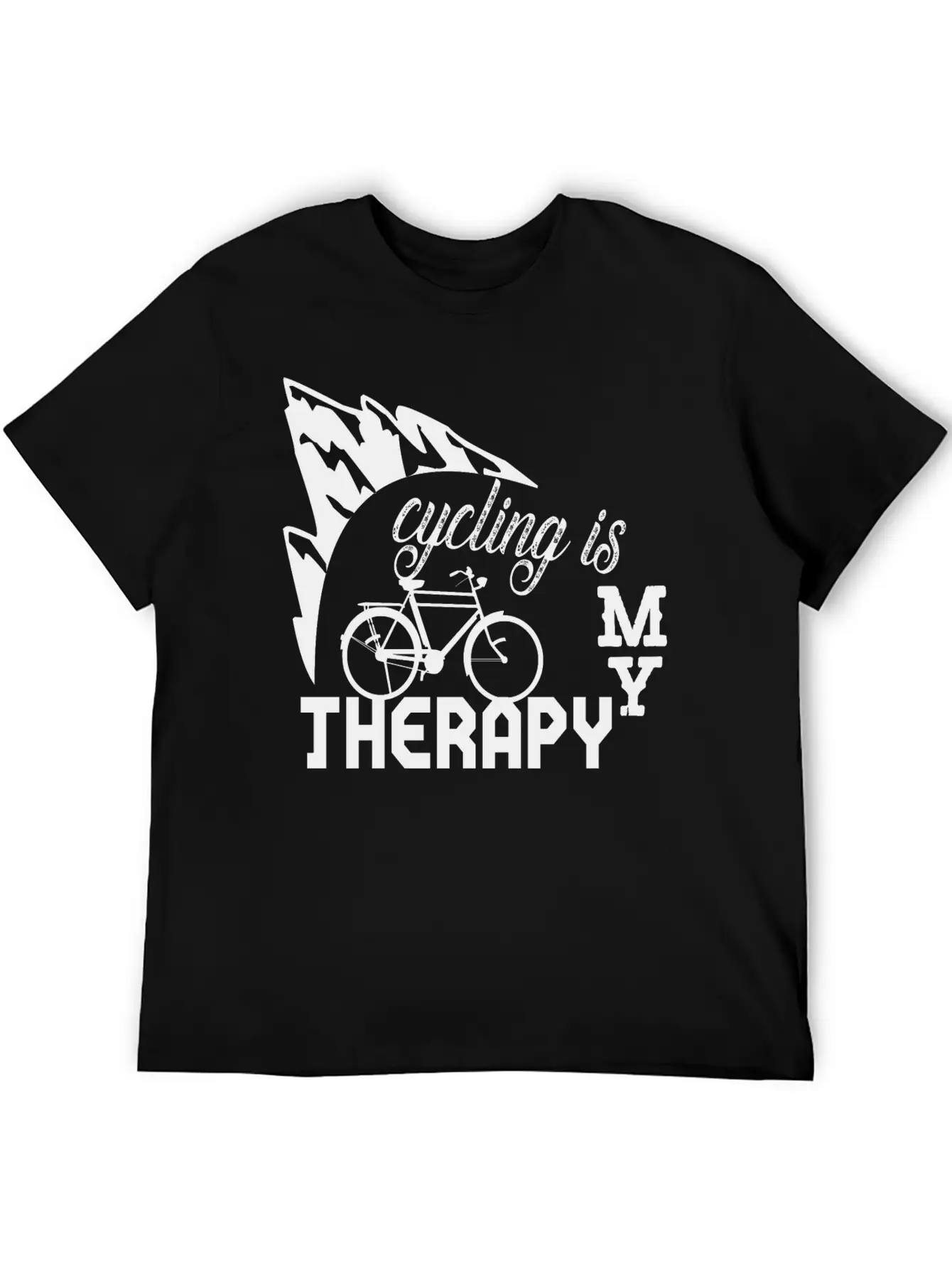 Cycling Is My Therapy Stylish Everyday T-Shirt – Unisex Basic Cotton Tee