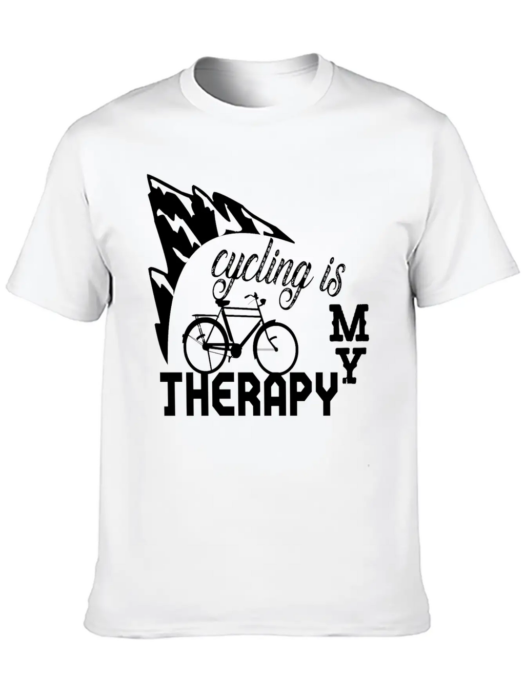 Cycling Is My Therapy Stylish Everyday T-Shirt – Unisex Basic Cotton Tee
