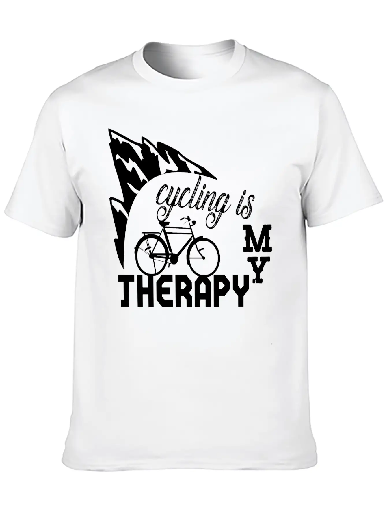 Cycling Is My Therapy Stylish Everyday T-Shirt – Unisex Basic Cotton Tee