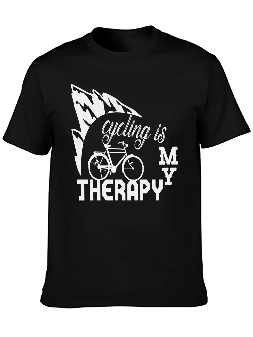 Cycling Is My Therapy Stylish Everyday T-Shirt – Unisex Basic Cotton Tee