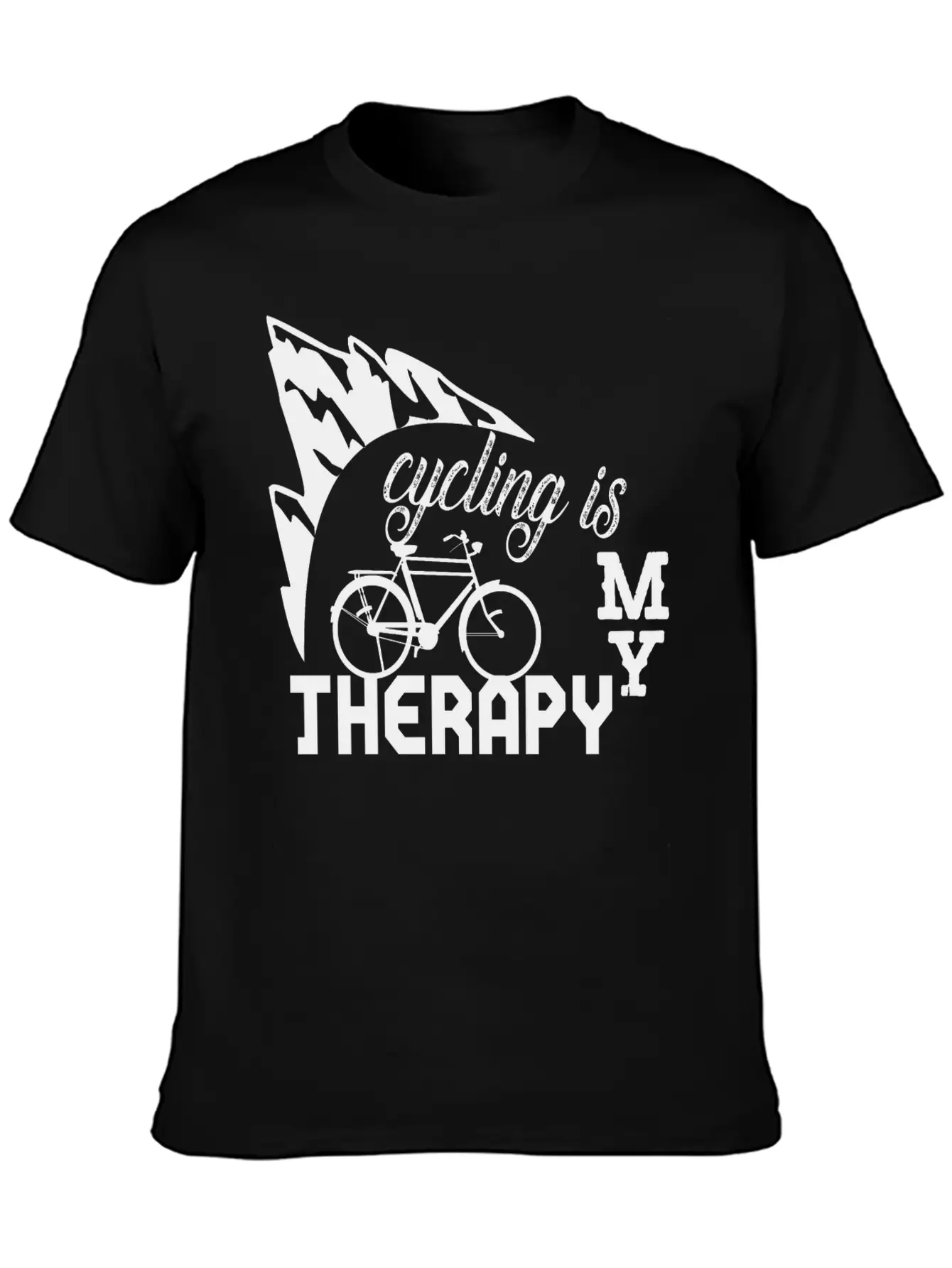 Cycling Is My Therapy Stylish Everyday T-Shirt – Unisex Basic Cotton Tee
