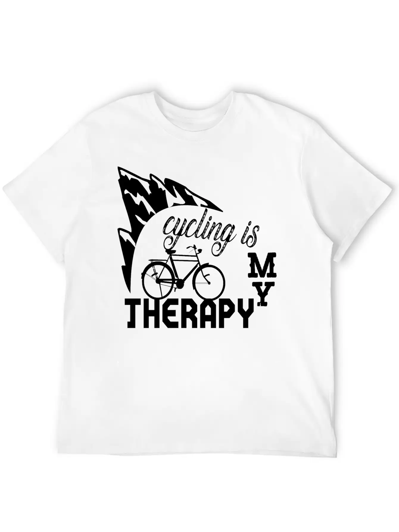 Cycling Is My Therapy Stylish Everyday T-Shirt – Unisex Basic Cotton Tee