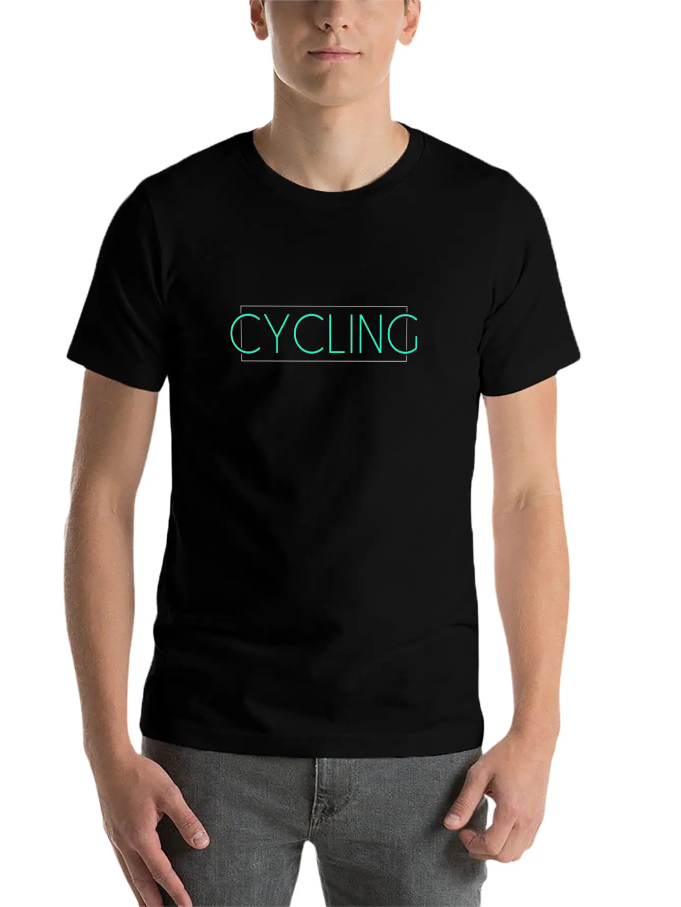 Cycling Lettering Unisex Casual T-Shirt – Clean Design For Daily Comfort