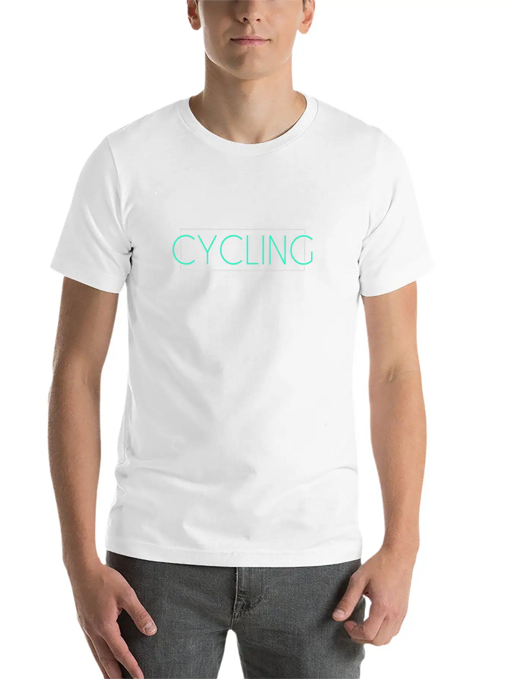 Cycling Lettering Unisex Casual T-Shirt – Clean Design For Daily Comfort