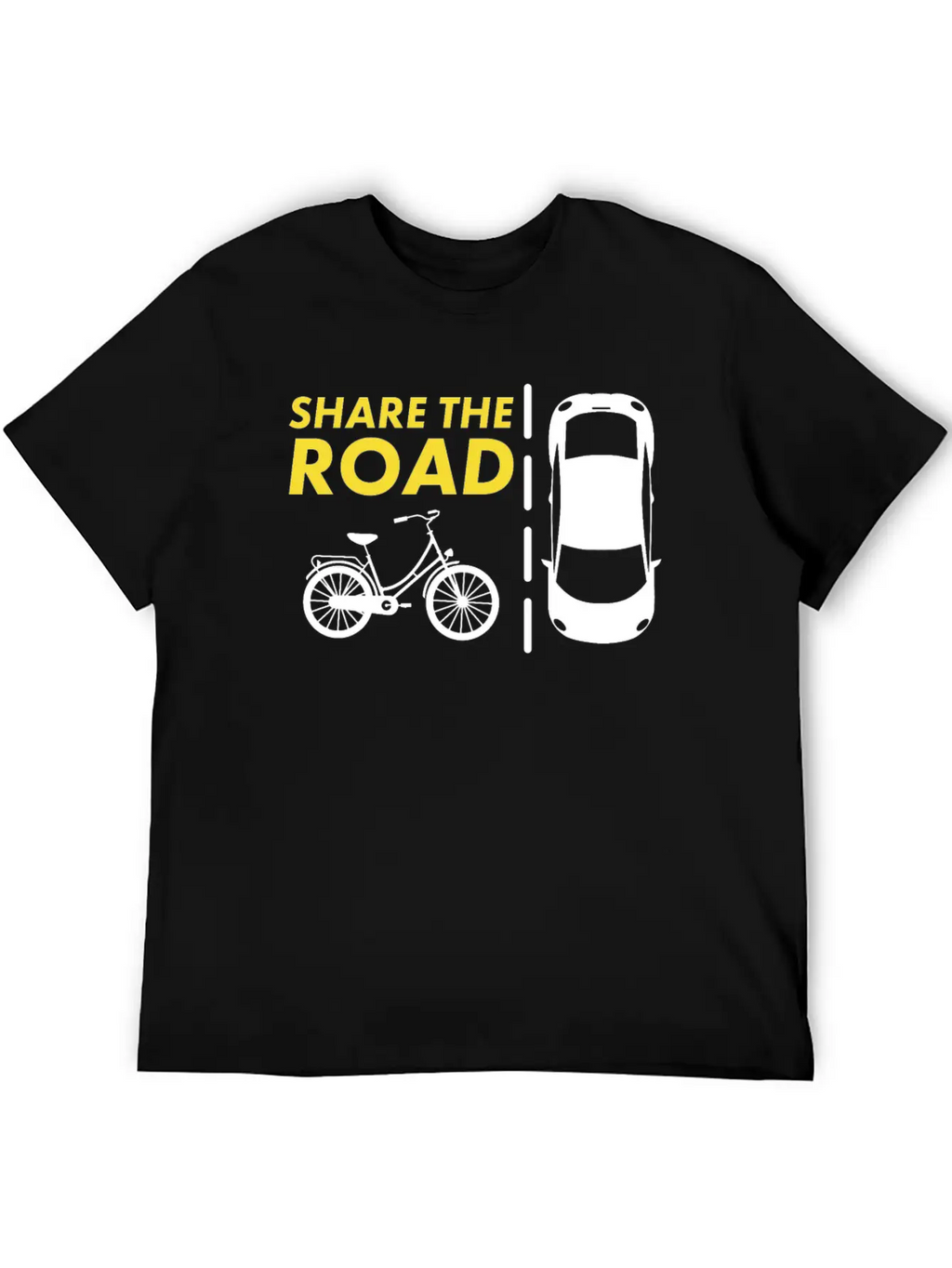 Cycling - Share The Road Mountain Bike - Awareness Essential Cotton Tee For Daily Outfits – Unisex Style