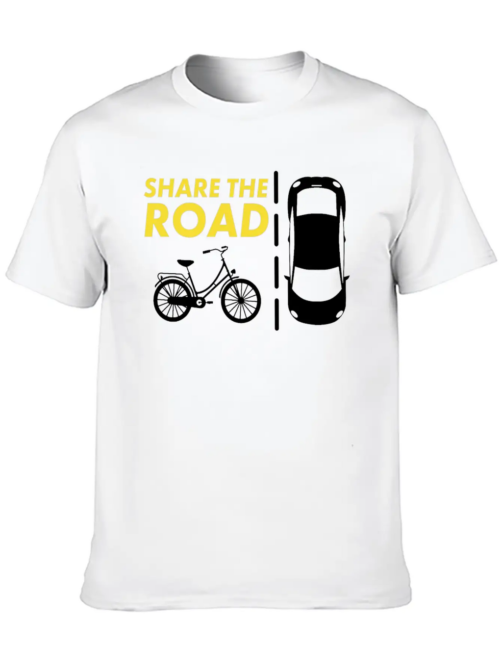 Cycling - Share The Road Mountain Bike - Awareness Essential Cotton Tee For Daily Outfits – Unisex Style