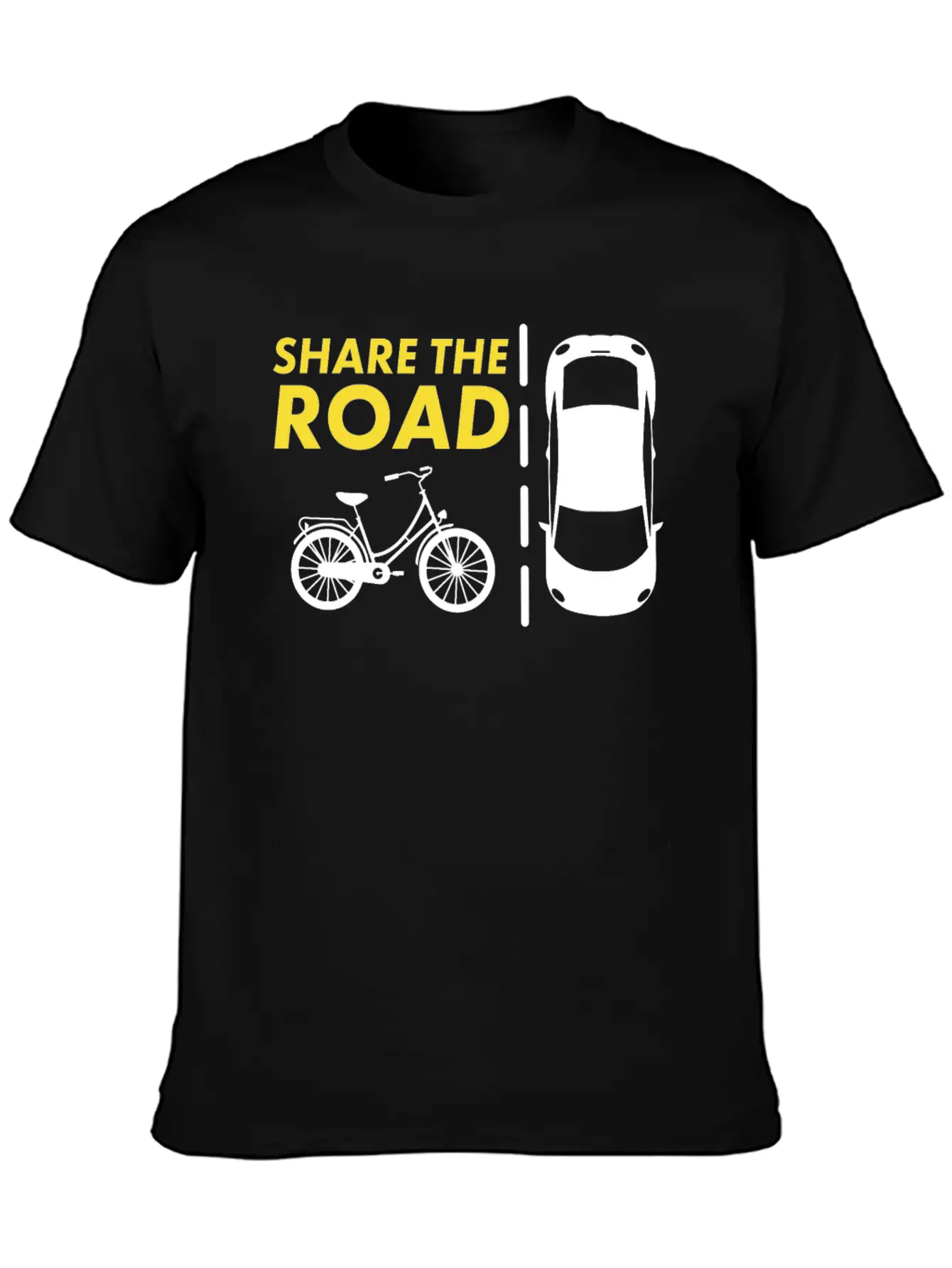 Cycling - Share The Road Mountain Bike - Awareness Essential Cotton Tee For Daily Outfits – Unisex Style