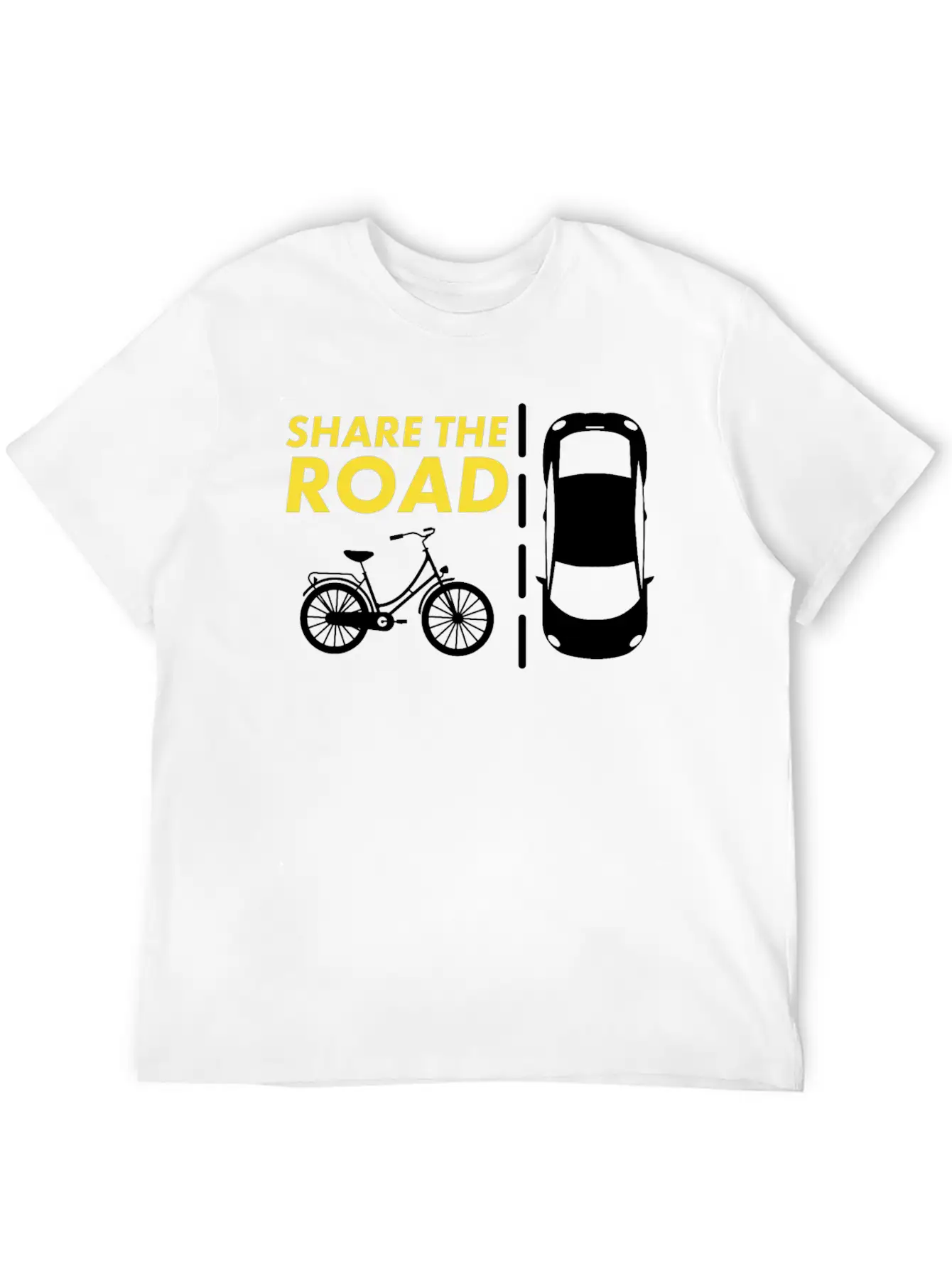 Cycling - Share The Road Mountain Bike - Awareness Essential Cotton Tee For Daily Outfits – Unisex Style
