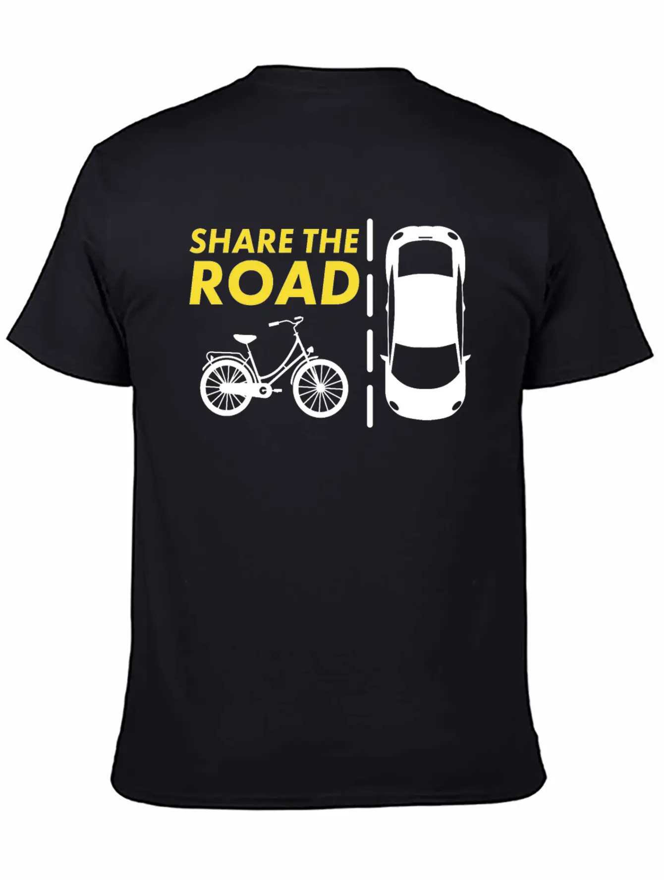 Cycling - Share The Road Mountain Bike - Awareness Essential Cotton Tee For Daily Outfits – Unisex Style