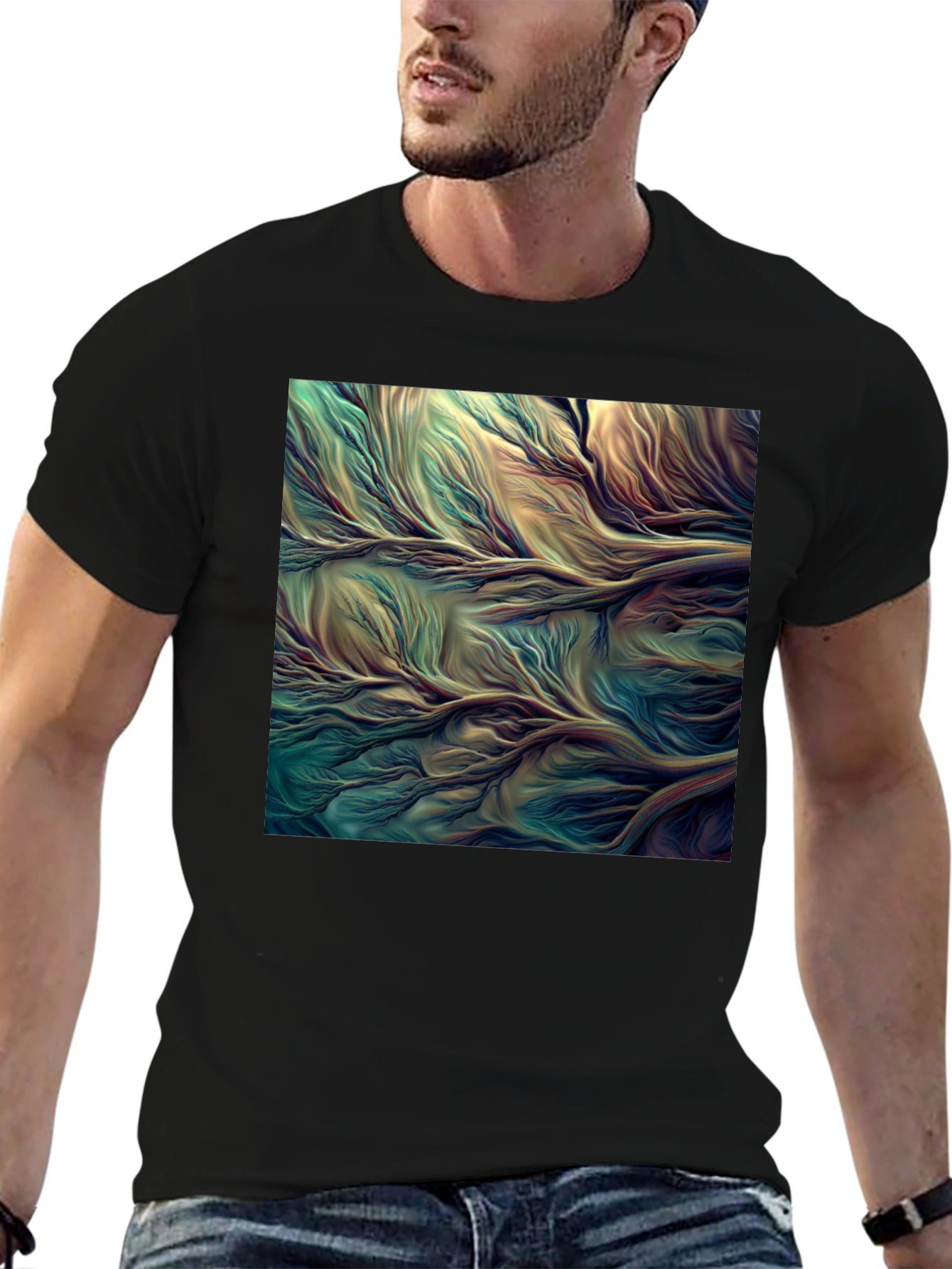 Abstract Flowing River T-Shirt