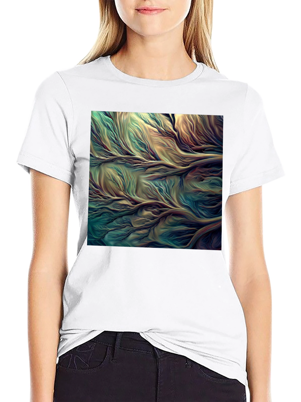 Abstract Flowing River T-Shirt