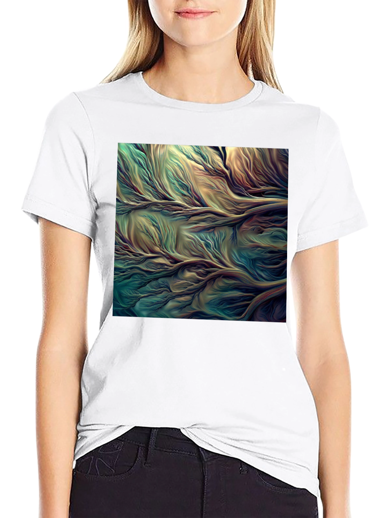 Abstract Flowing River T-Shirt