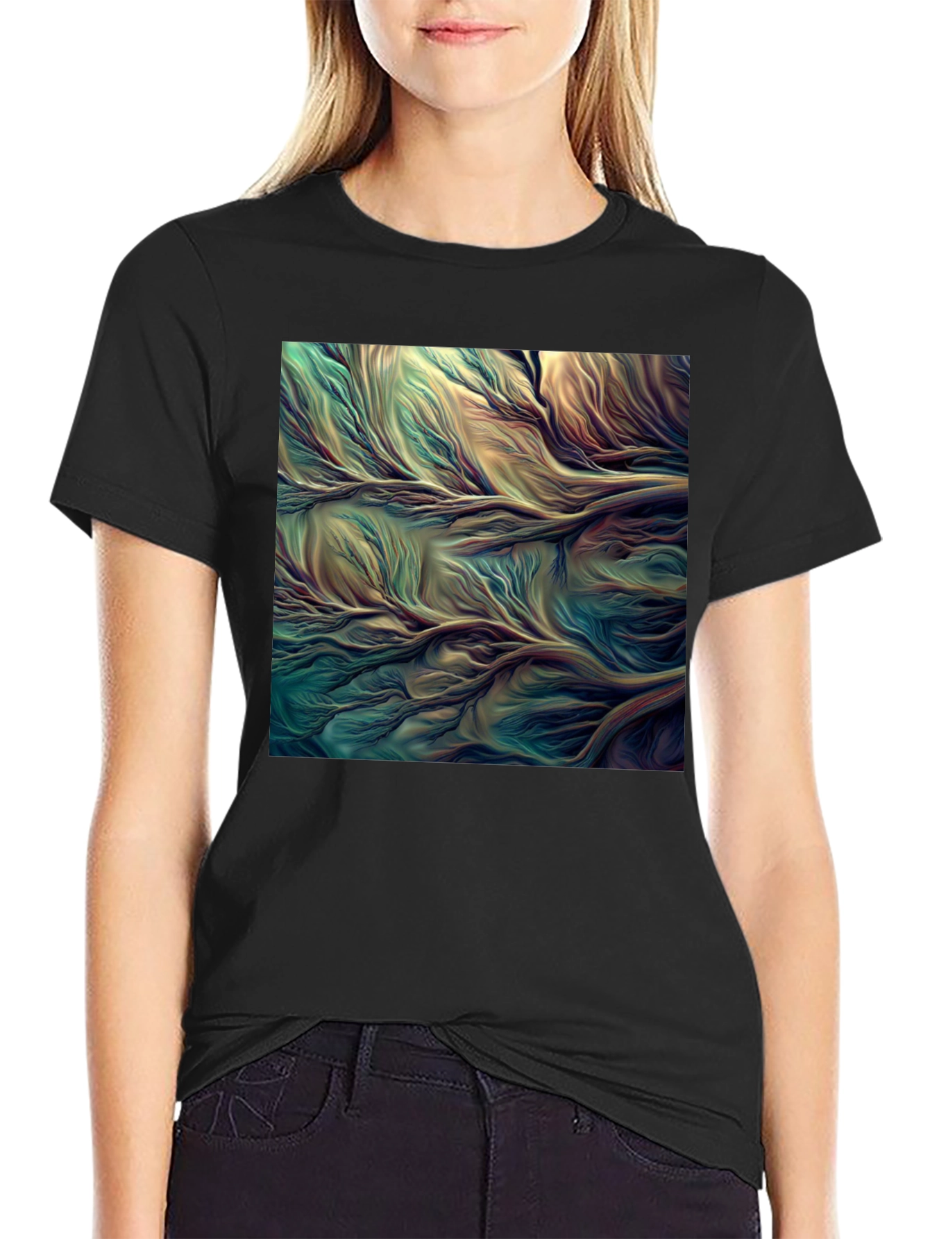 Abstract Flowing River T-Shirt