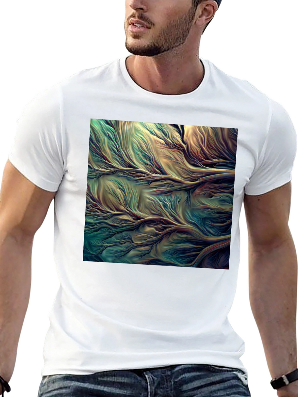 Abstract Flowing River T-Shirt