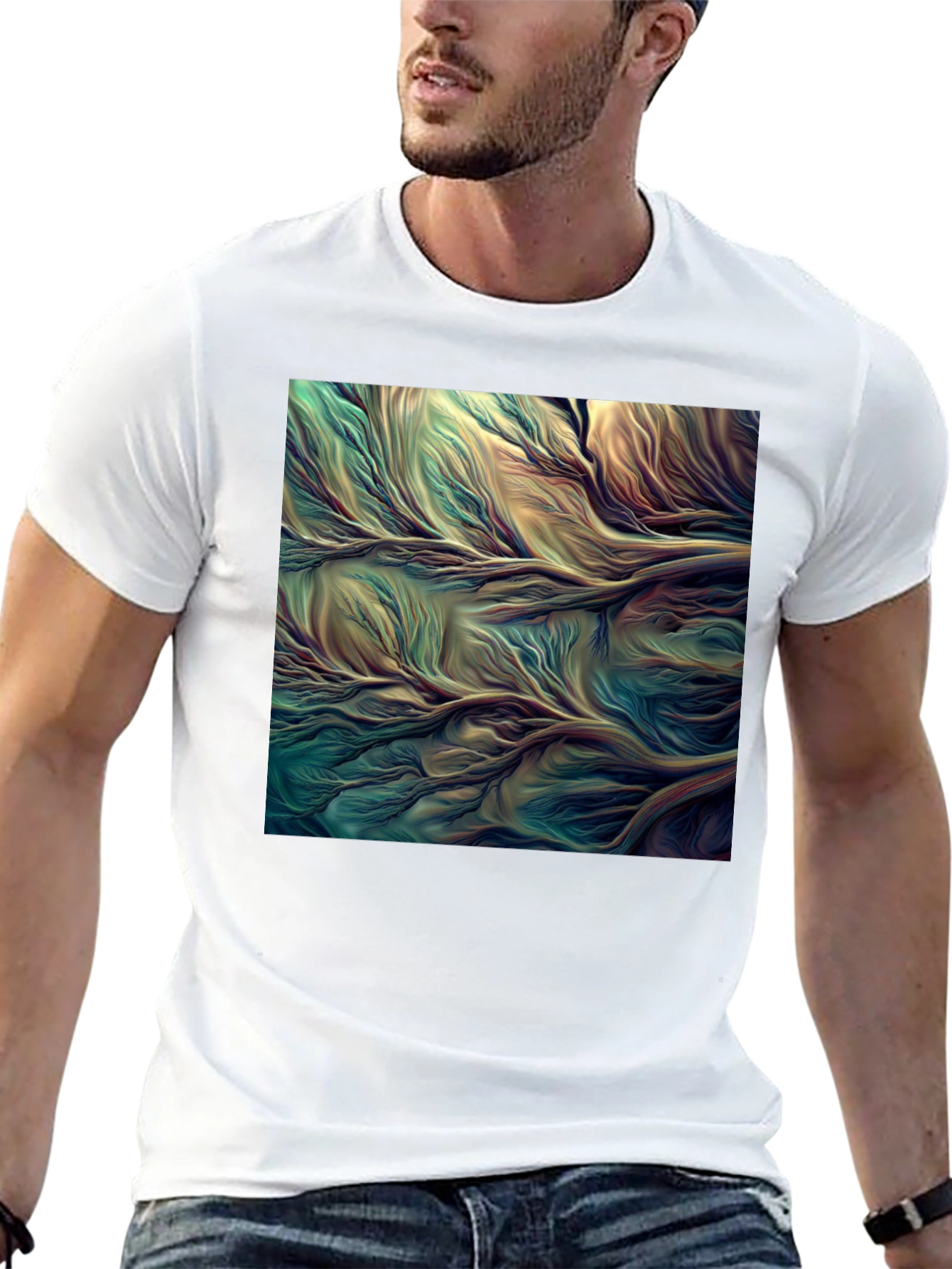 Abstract Flowing River T-Shirt