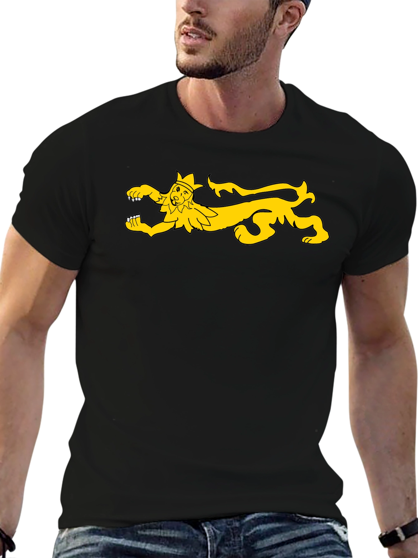 Medieval Lion Rampant T-Shirt - Black