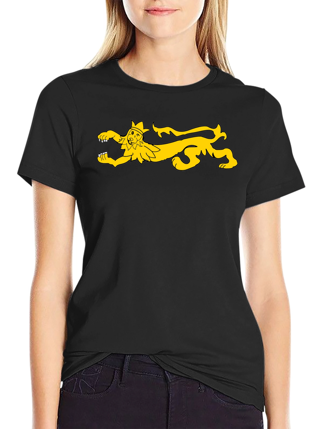 Medieval Lion Rampant T-Shirt - Black