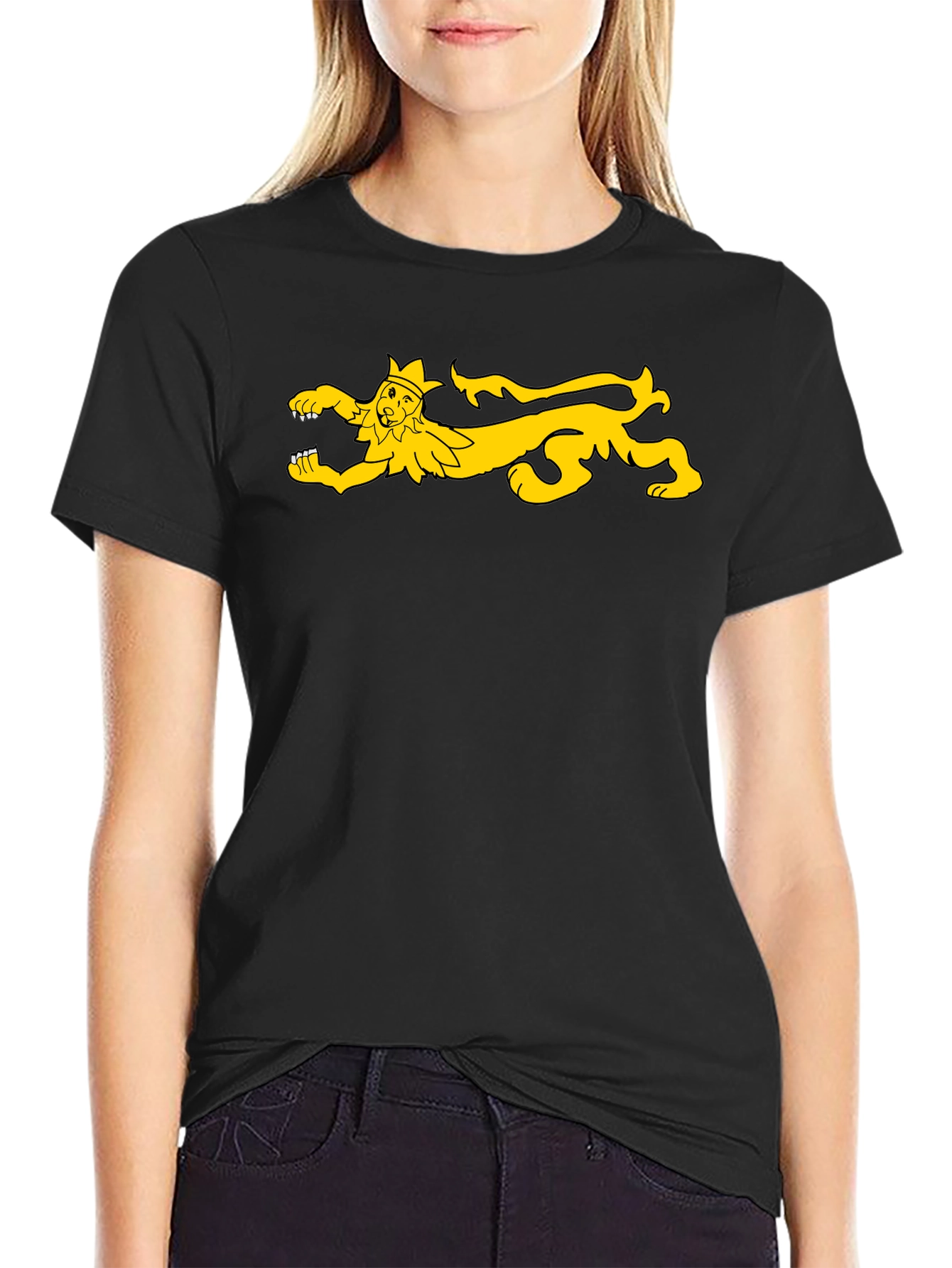 Medieval Lion Rampant T-Shirt - Black