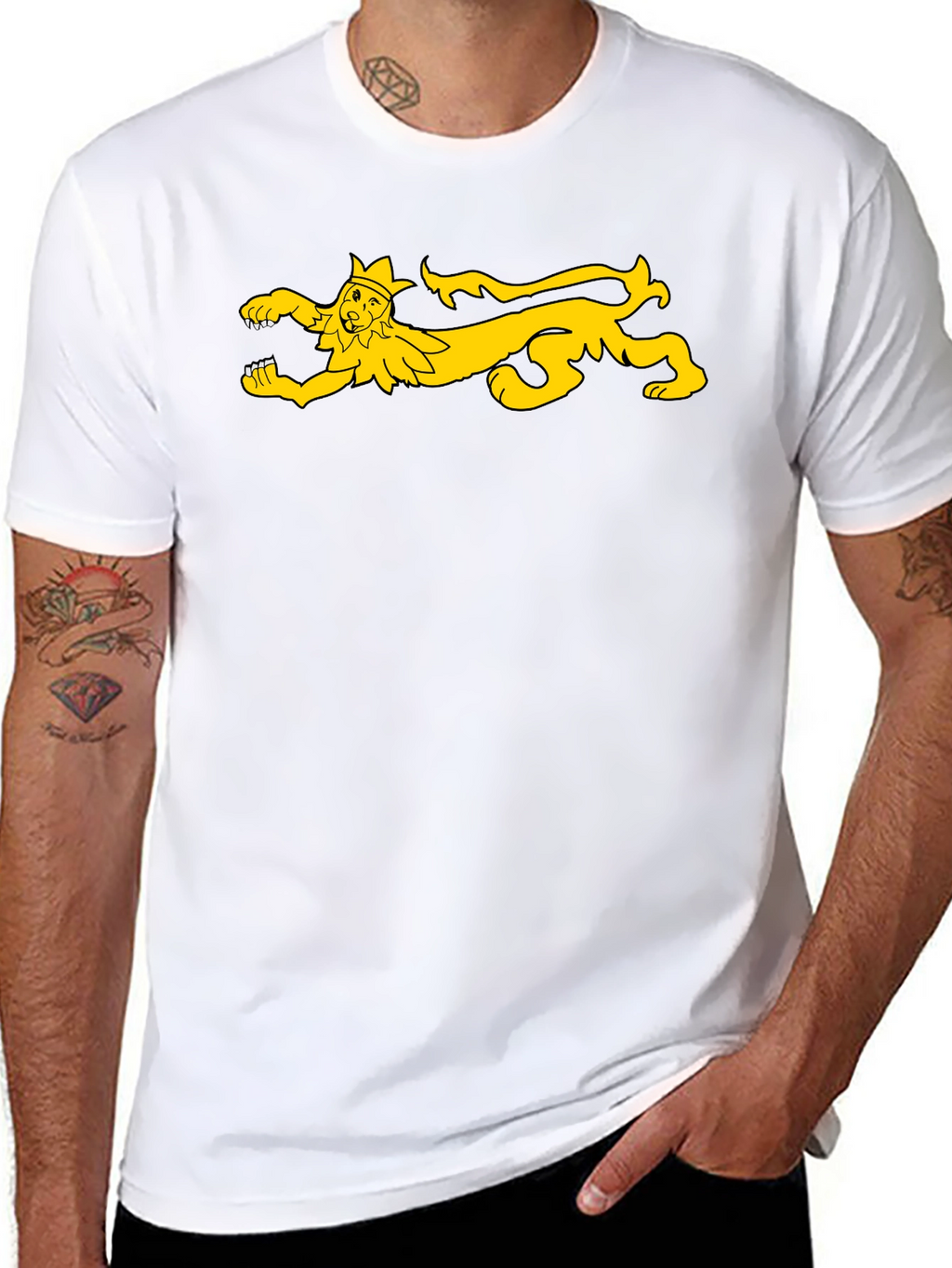Medieval Lion Rampant T-Shirt - Black