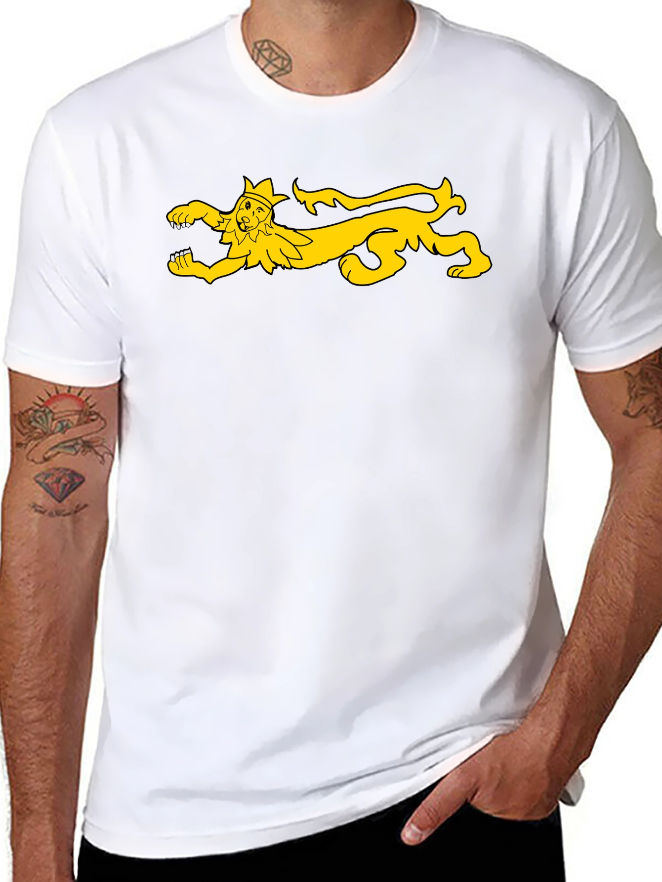 Medieval Lion Rampant T-Shirt - Black