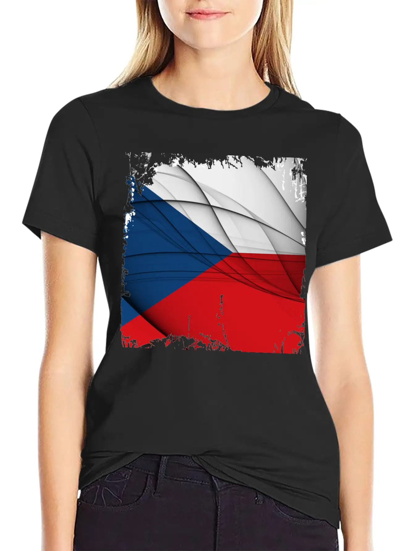 Czech Republic Flag Unisex Short Sleeve Soft Cotton T-Shirt – Casual Everyday Wear
