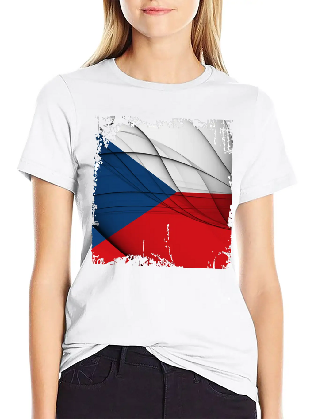 Czech Republic Flag Unisex Short Sleeve Soft Cotton T-Shirt – Casual Everyday Wear