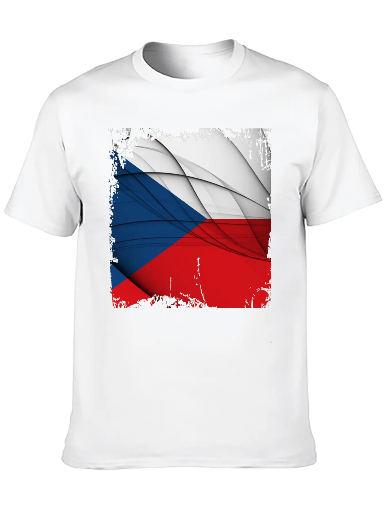 Czech Republic Flag Unisex Short Sleeve Soft Cotton T-Shirt – Casual Everyday Wear