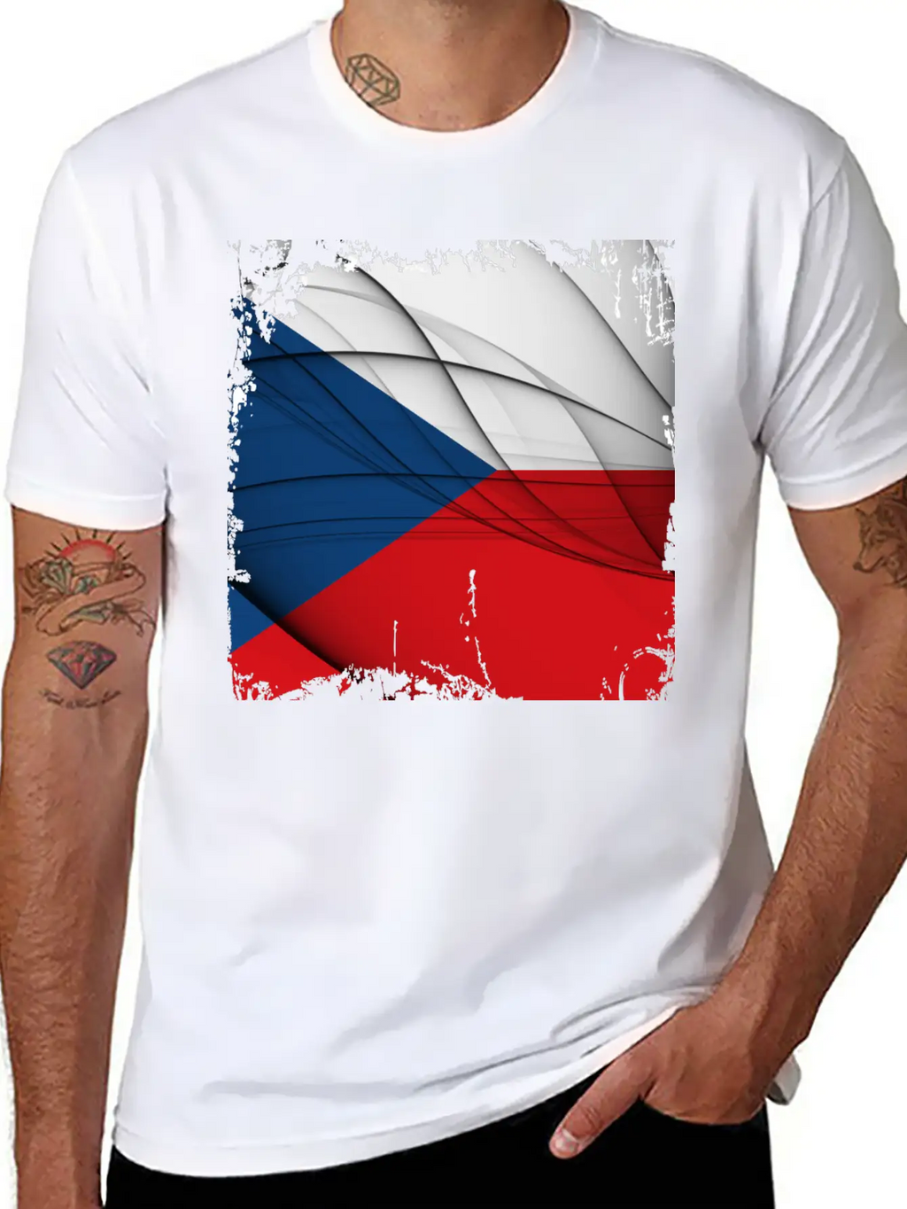 Czech Republic Flag Unisex Short Sleeve Soft Cotton T-Shirt – Casual Everyday Wear