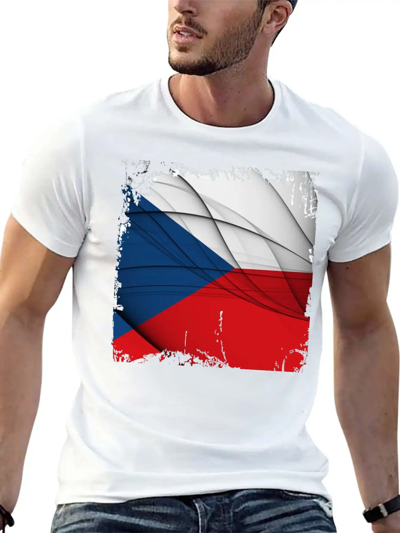 Czech Republic Flag Unisex Short Sleeve Soft Cotton T-Shirt – Casual Everyday Wear