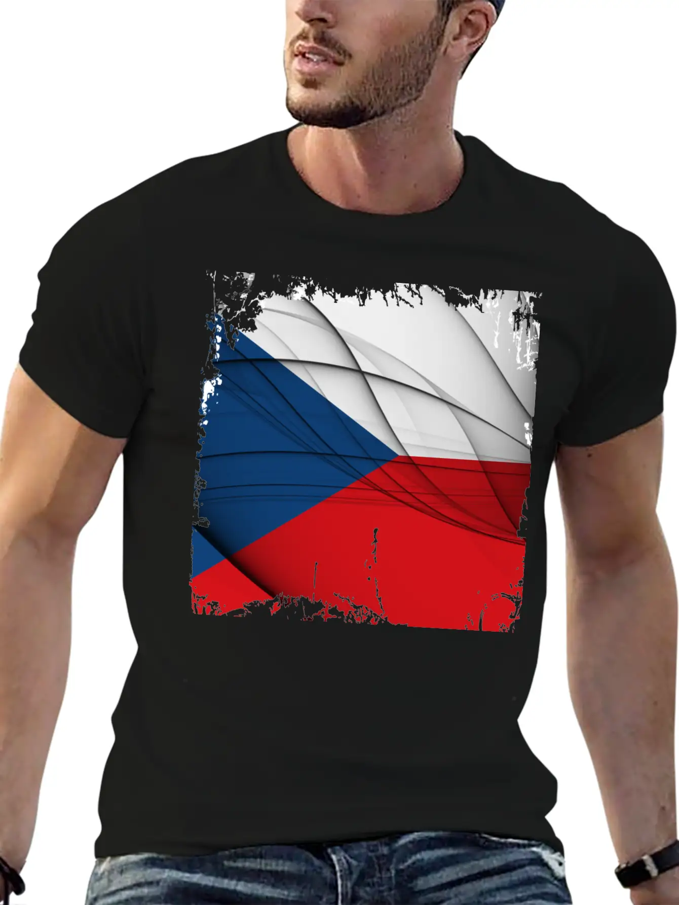 Czech Republic Flag Unisex Short Sleeve Soft Cotton T-Shirt – Casual Everyday Wear