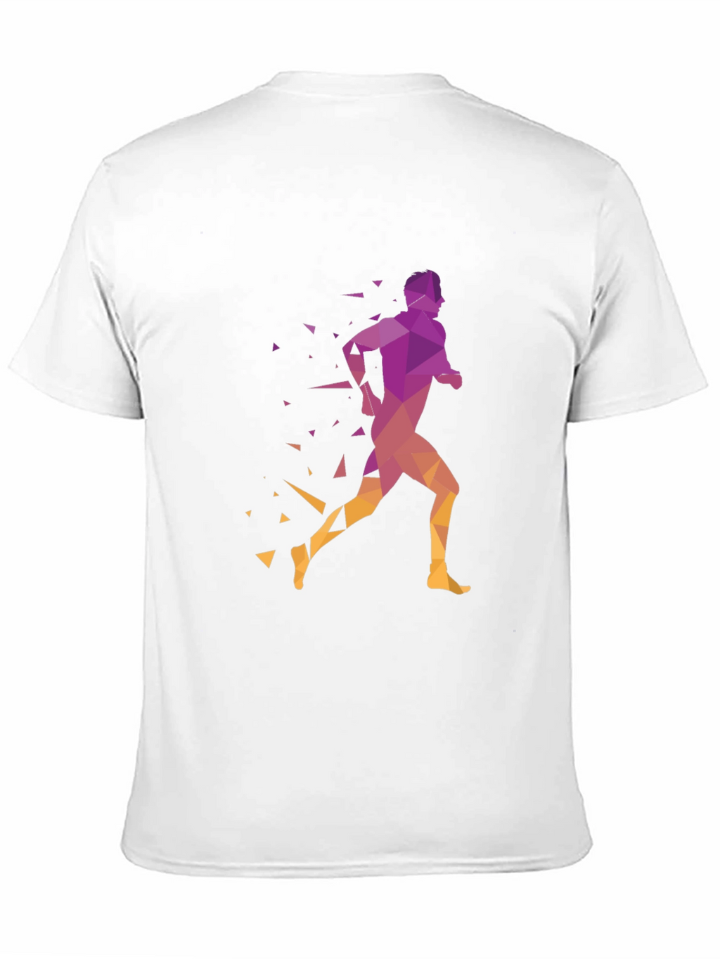 Geometric Runner Graphic Black T-Shirt