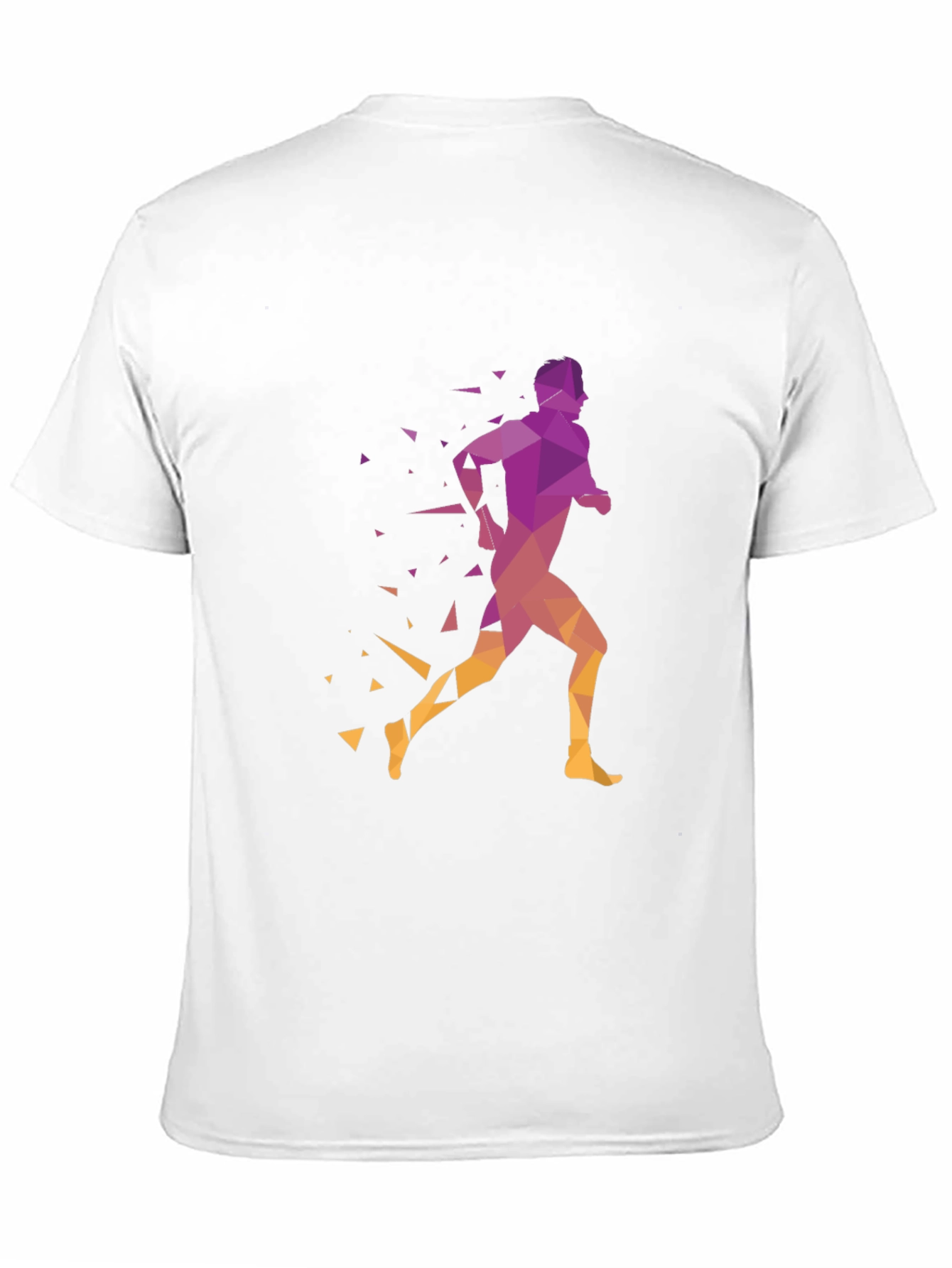 Geometric Runner Graphic Black T-Shirt