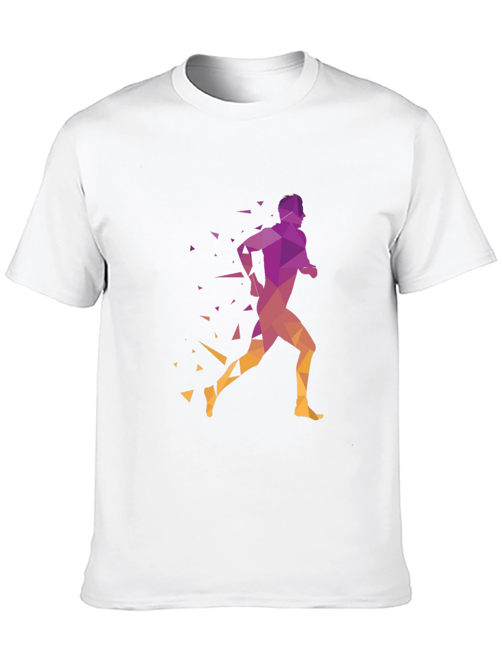 Geometric Runner Graphic Black T-Shirt