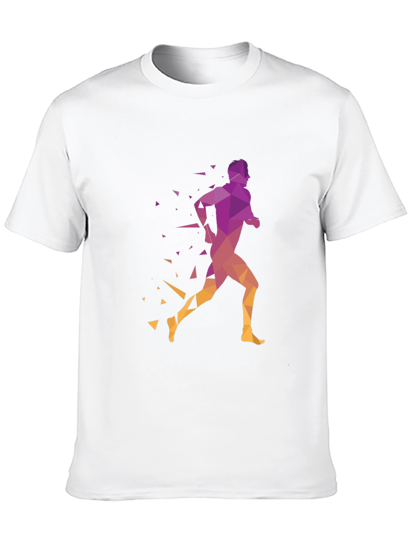 Geometric Runner Graphic Black T-Shirt