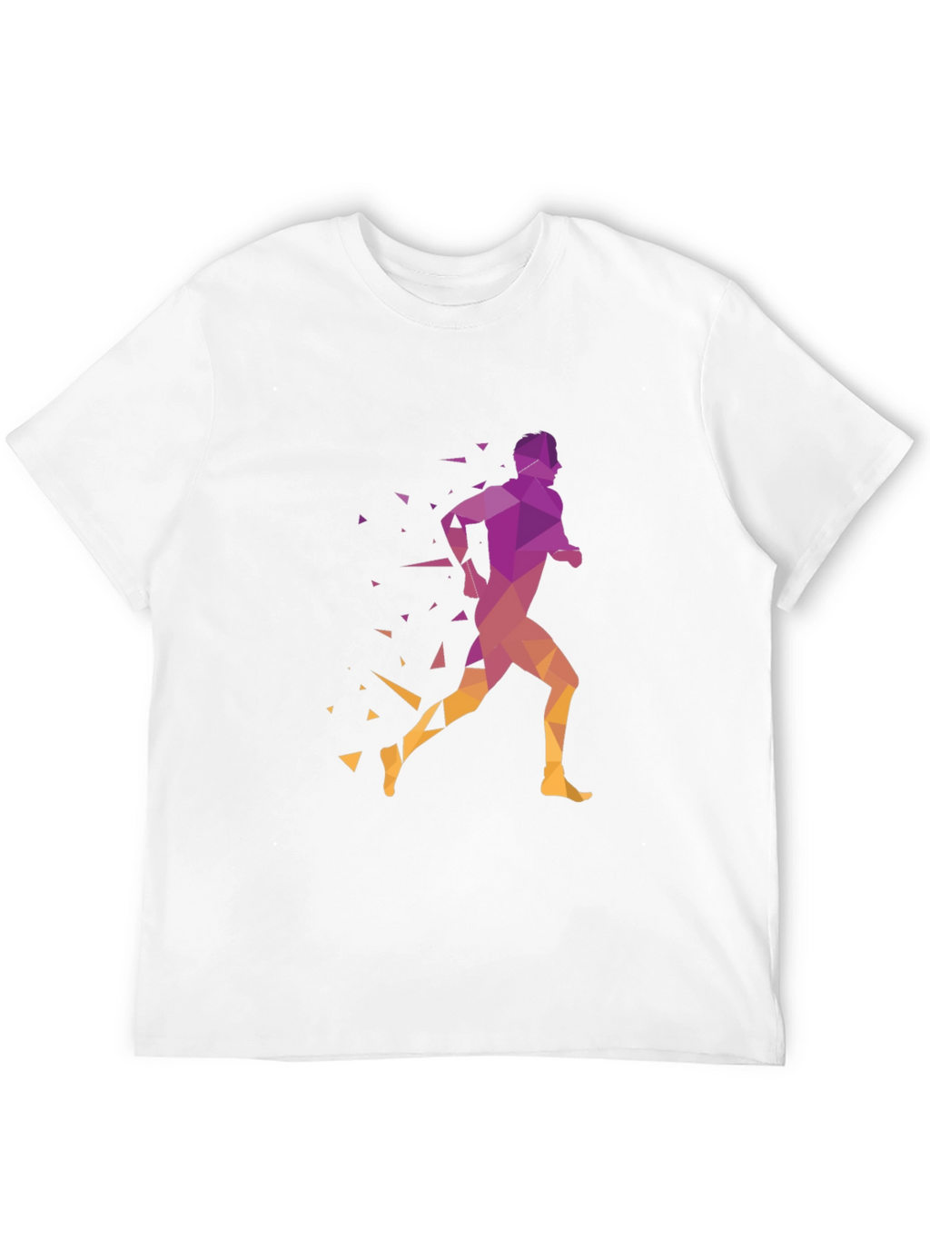 Geometric Runner Graphic Black T-Shirt