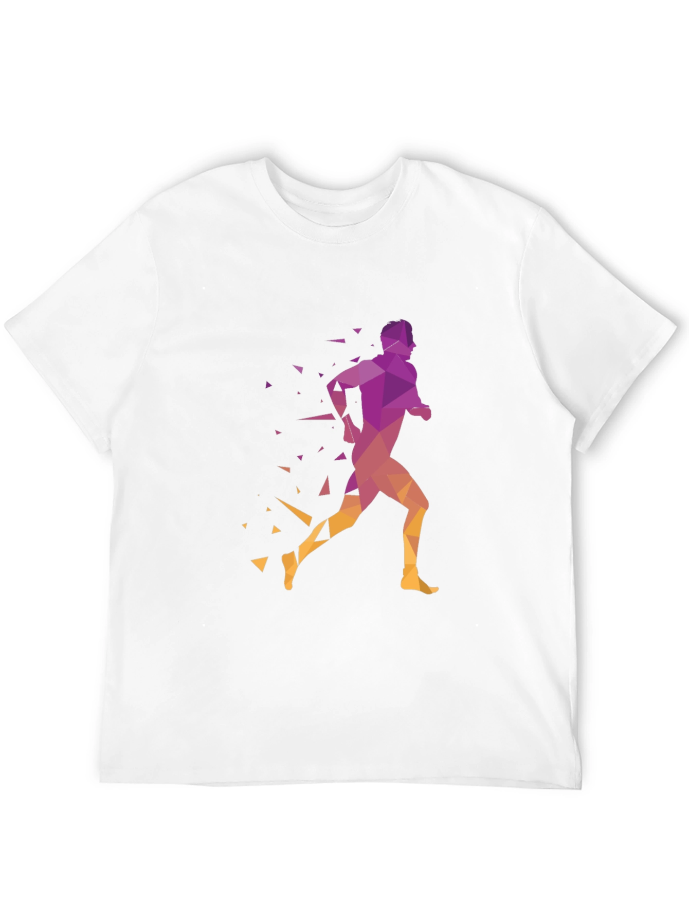 Geometric Runner Graphic Black T-Shirt