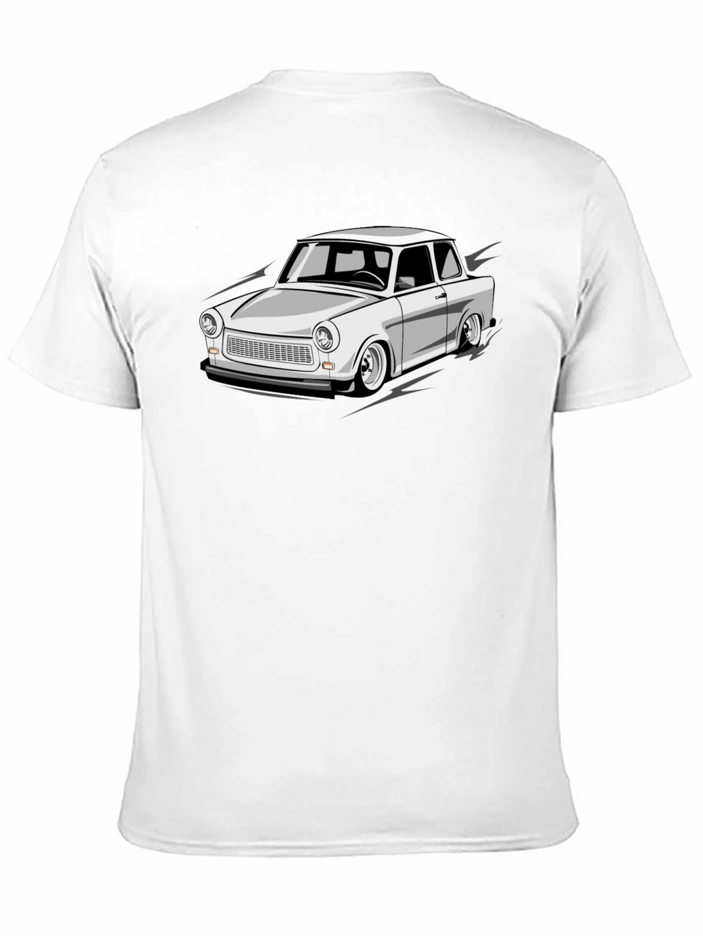 Trabant Car Graphic Tee - Black Cotton Blend T-Shirt