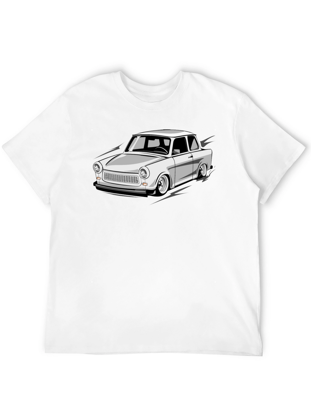 Trabant Car Graphic Tee - Black Cotton Blend T-Shirt