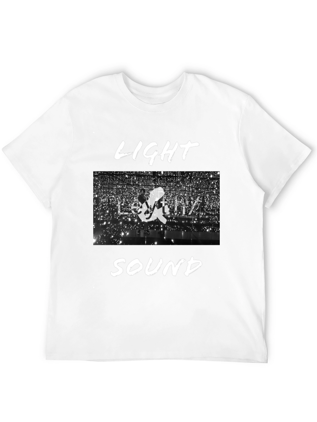 Light & Sound Graphic Tee - Black Cotton Blend