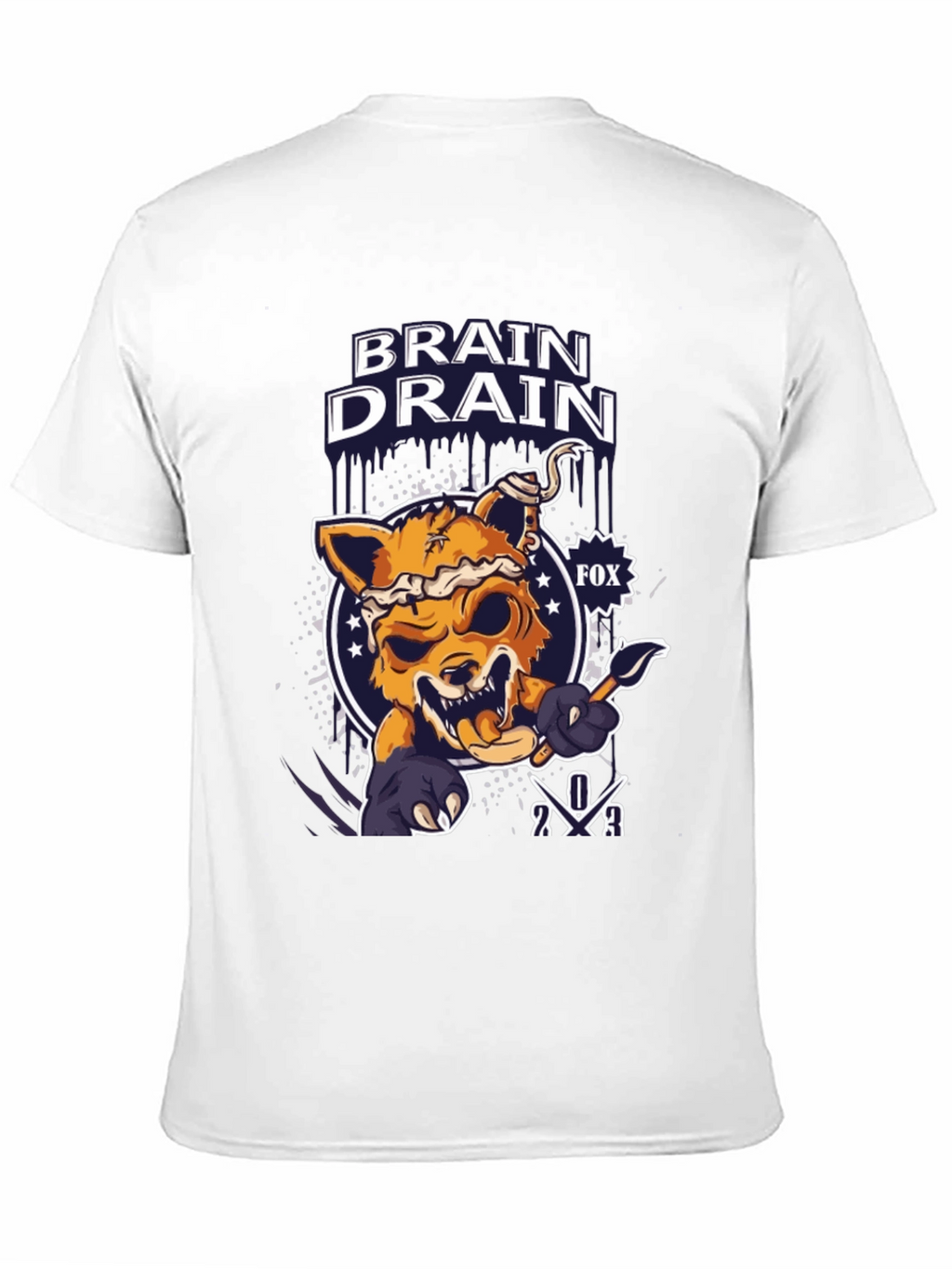 Brain Drain Fox Graphic T-Shirt
