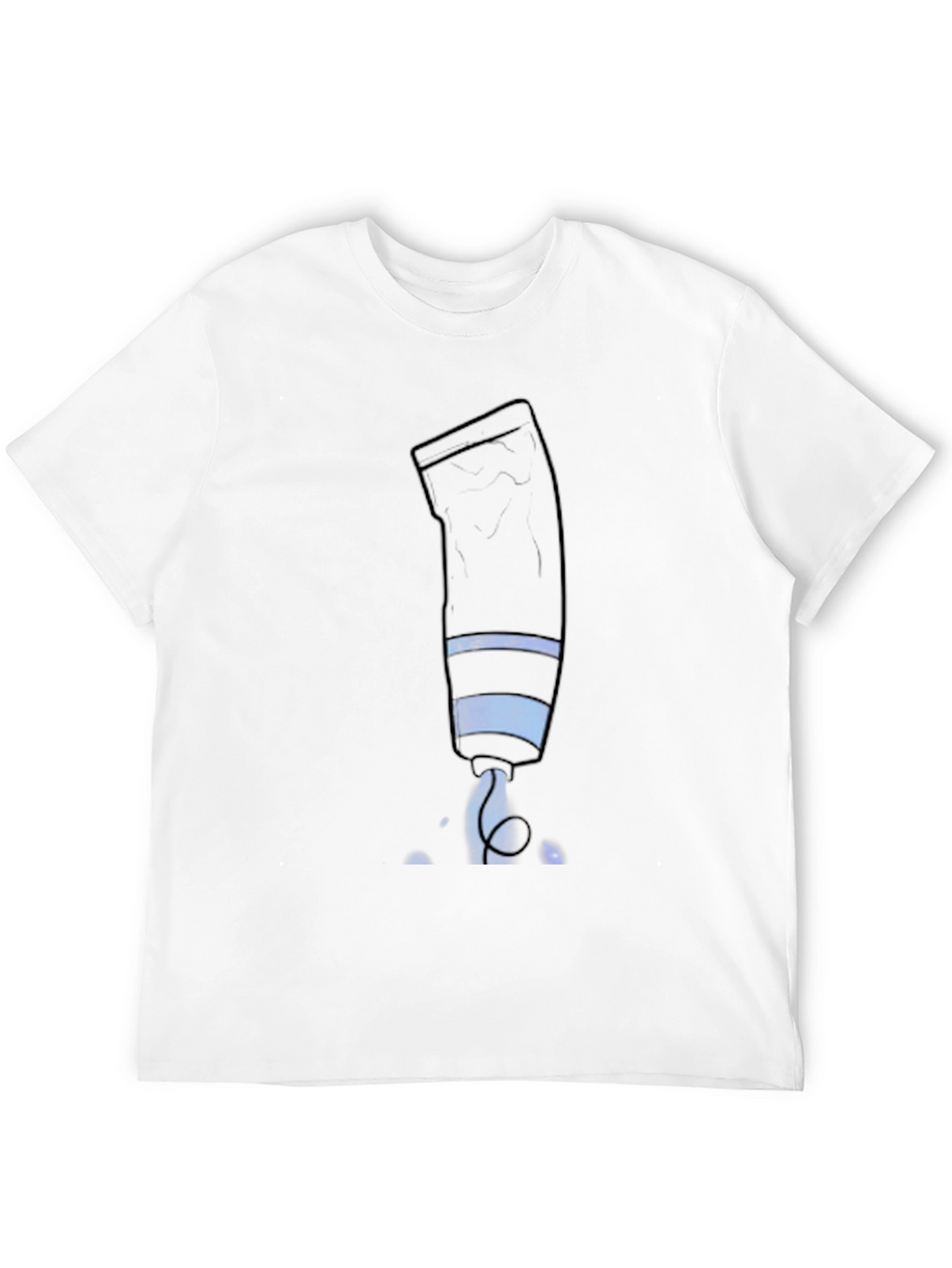 Mens Black Graphic Tee - Galaxy Paint Tube Design