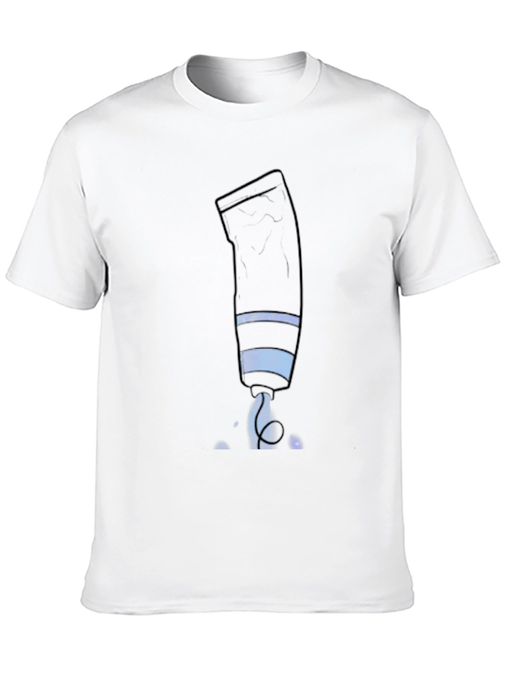 Mens Black Graphic Tee - Galaxy Paint Tube Design
