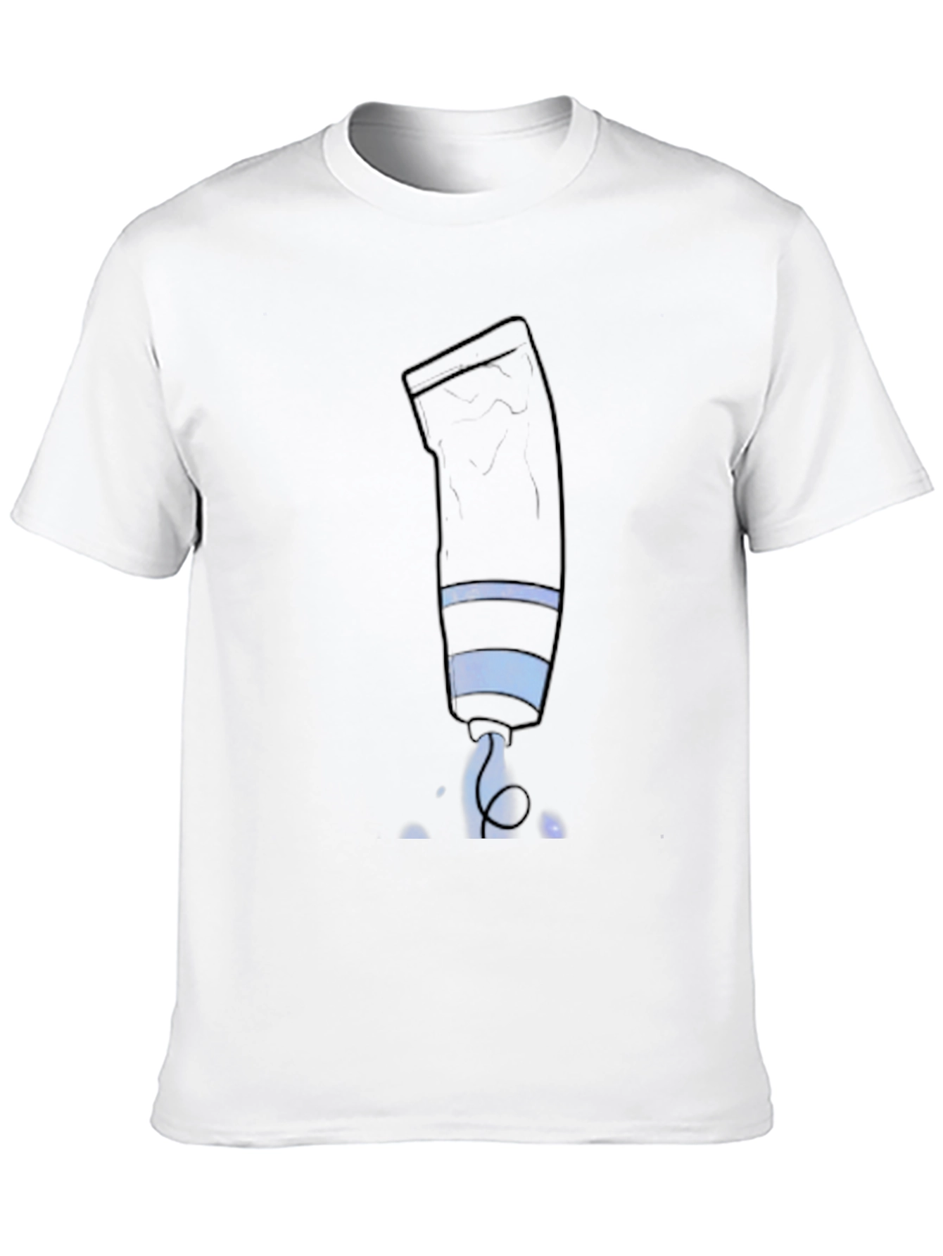 Mens Black Graphic Tee - Galaxy Paint Tube Design