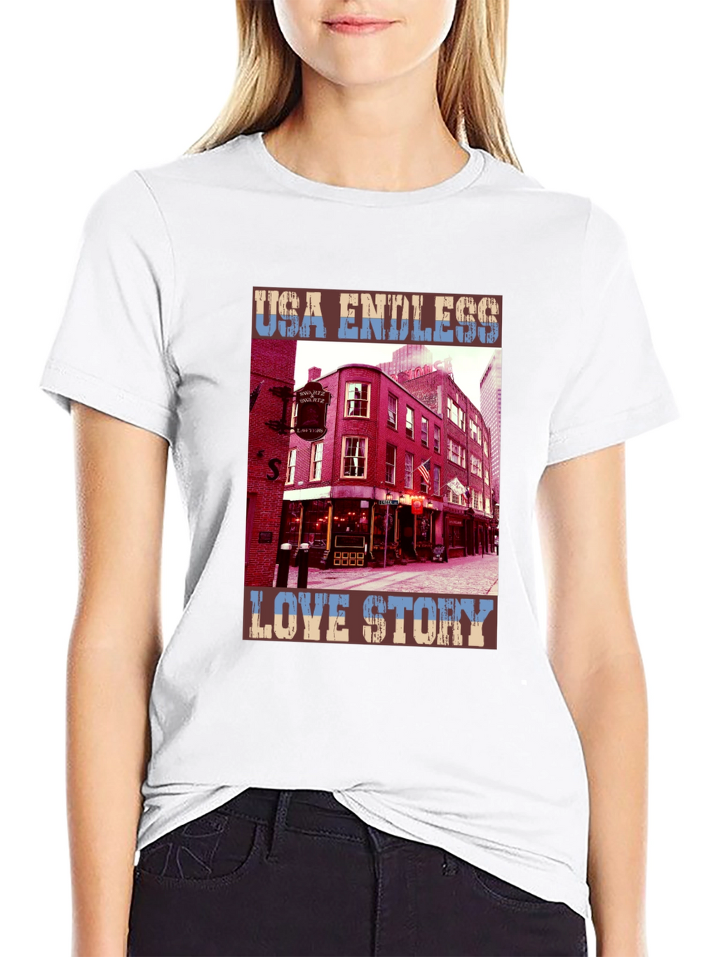 USA Endless Love Story Graphic Tee