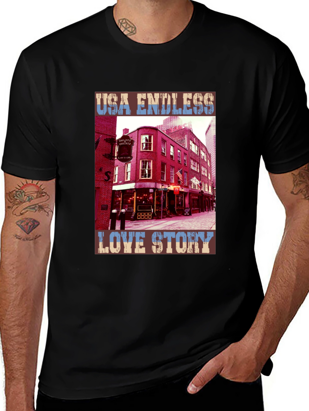 USA Endless Love Story Graphic Tee